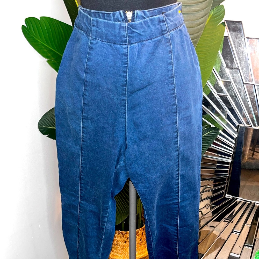 Dark Wash Denim High-Waist Jeans